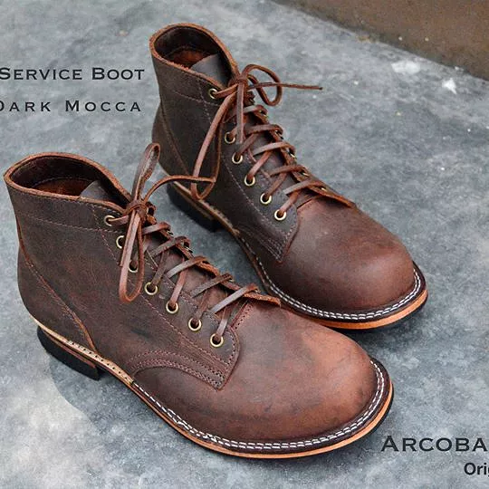 100 Service Boots Dark Mocca