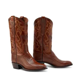 13 Waxy Cigar Ostrich Leg Cowboy Boot