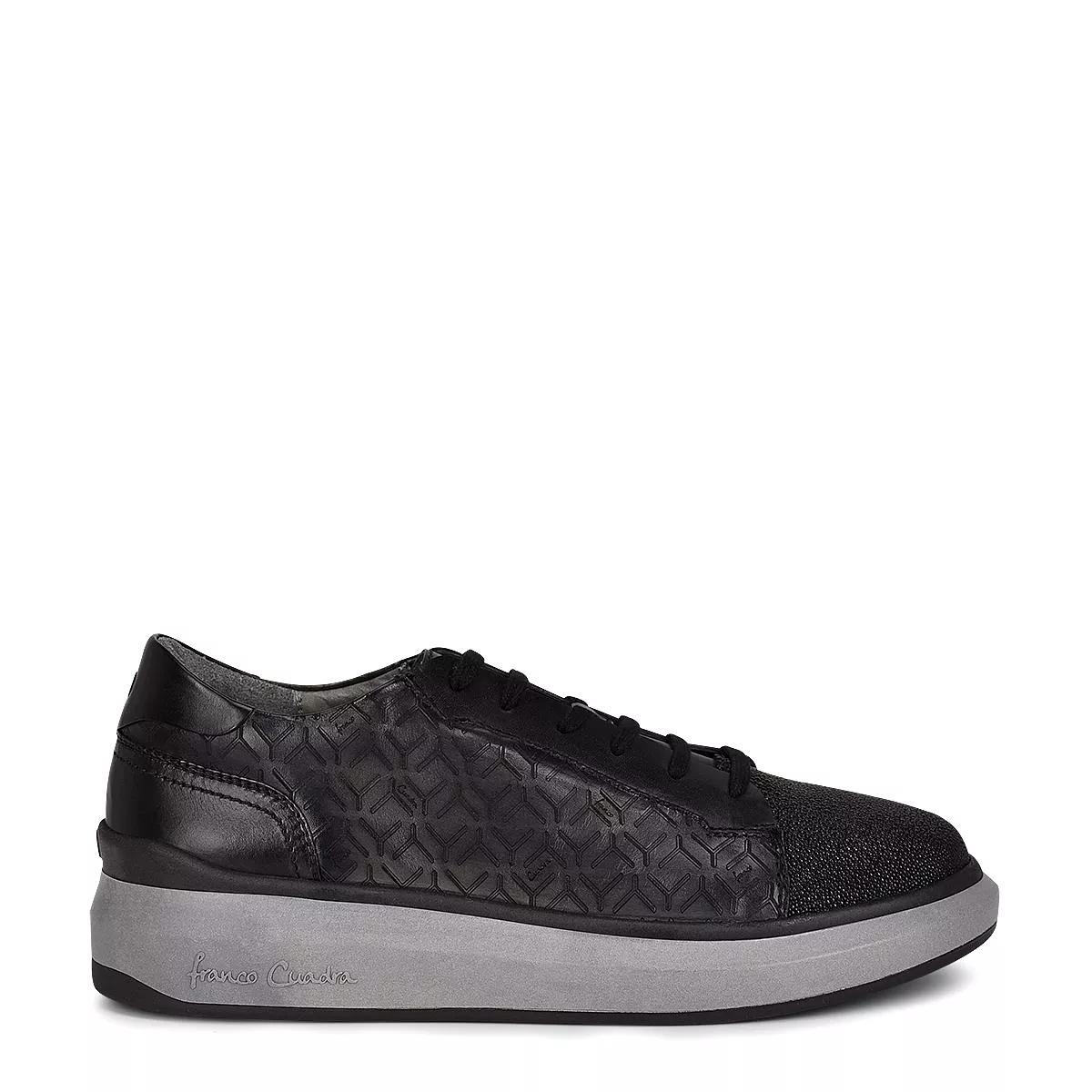 3Y1MTTS - Cuadra black casual fashion stingray sneakers for men