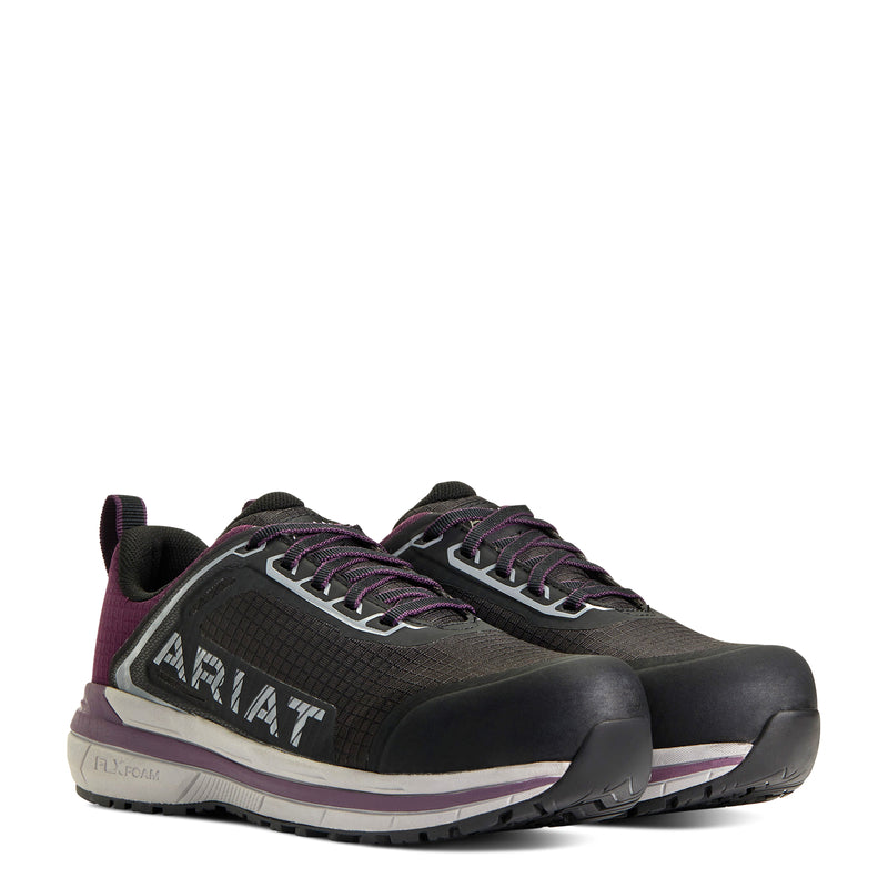 'Ariat' Women's Outpace Shift EH Comp Toe - Black / Shadow Purple