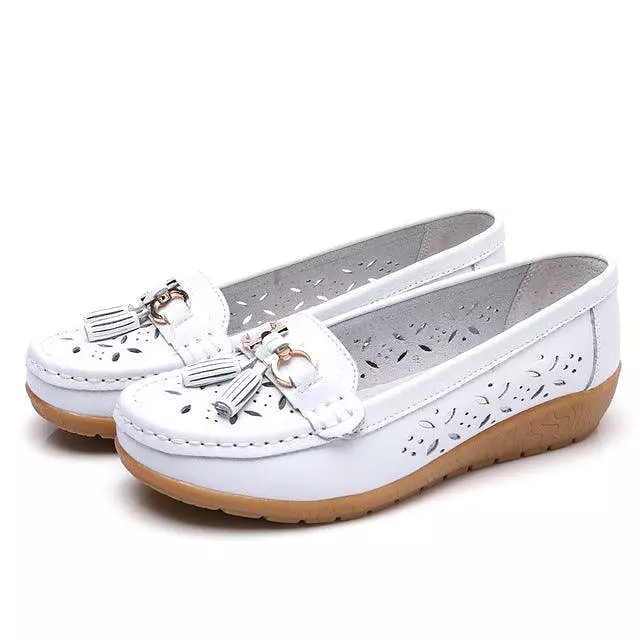 Ballerina Leather Flat Shoes