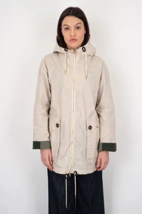 Barbour Parka Keldy Showerproof Cotone Panna