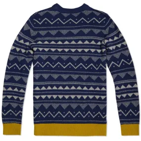 Beauty & Youth Ski Jacquard Crew Neck KnitRoyal