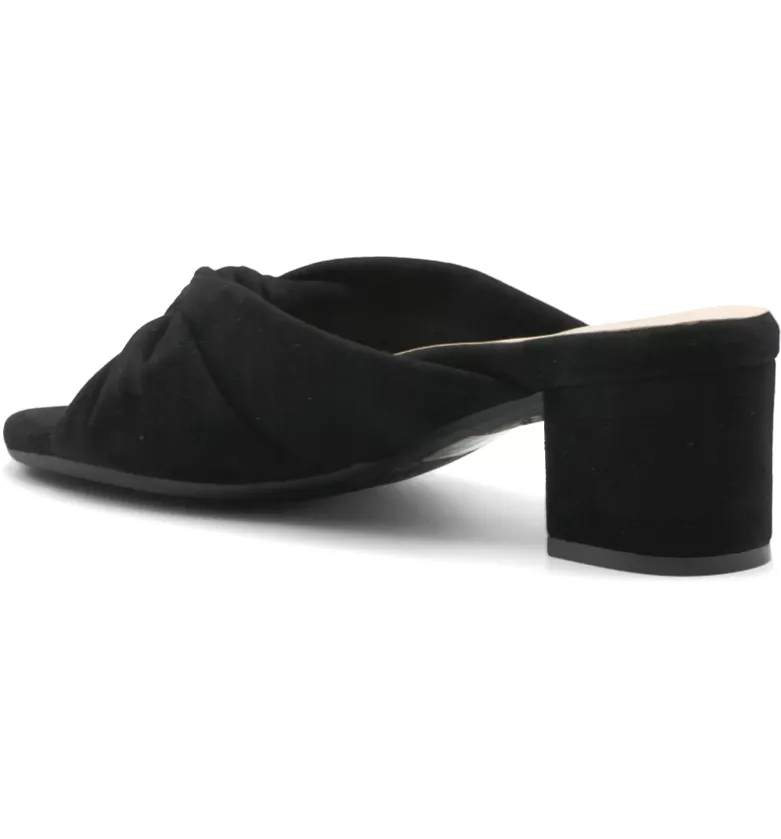 Bettye Muller Concept  Women's •Floyd• Slide Sandal 7M  Black Kid Suede