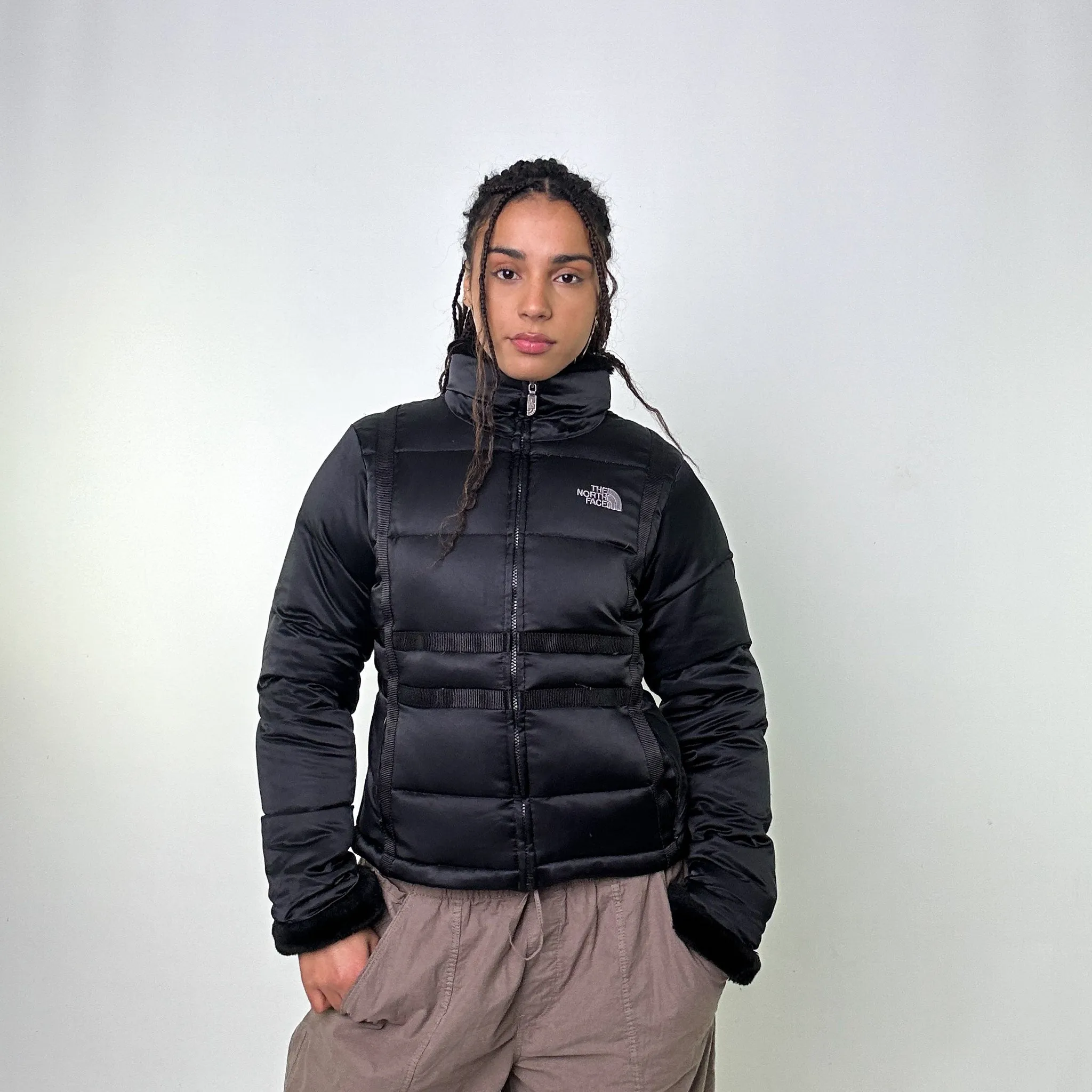 Black 90s The North Face 600 Series Puffer Jacket Coat (M)