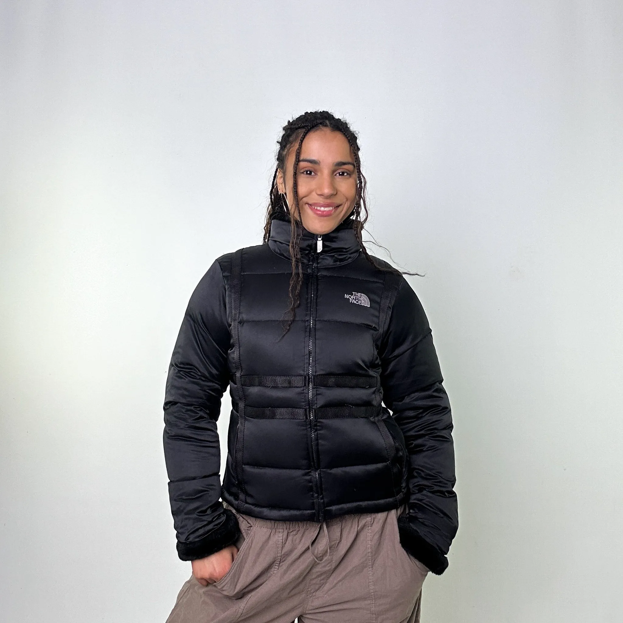 Black 90s The North Face 600 Series Puffer Jacket Coat (M)