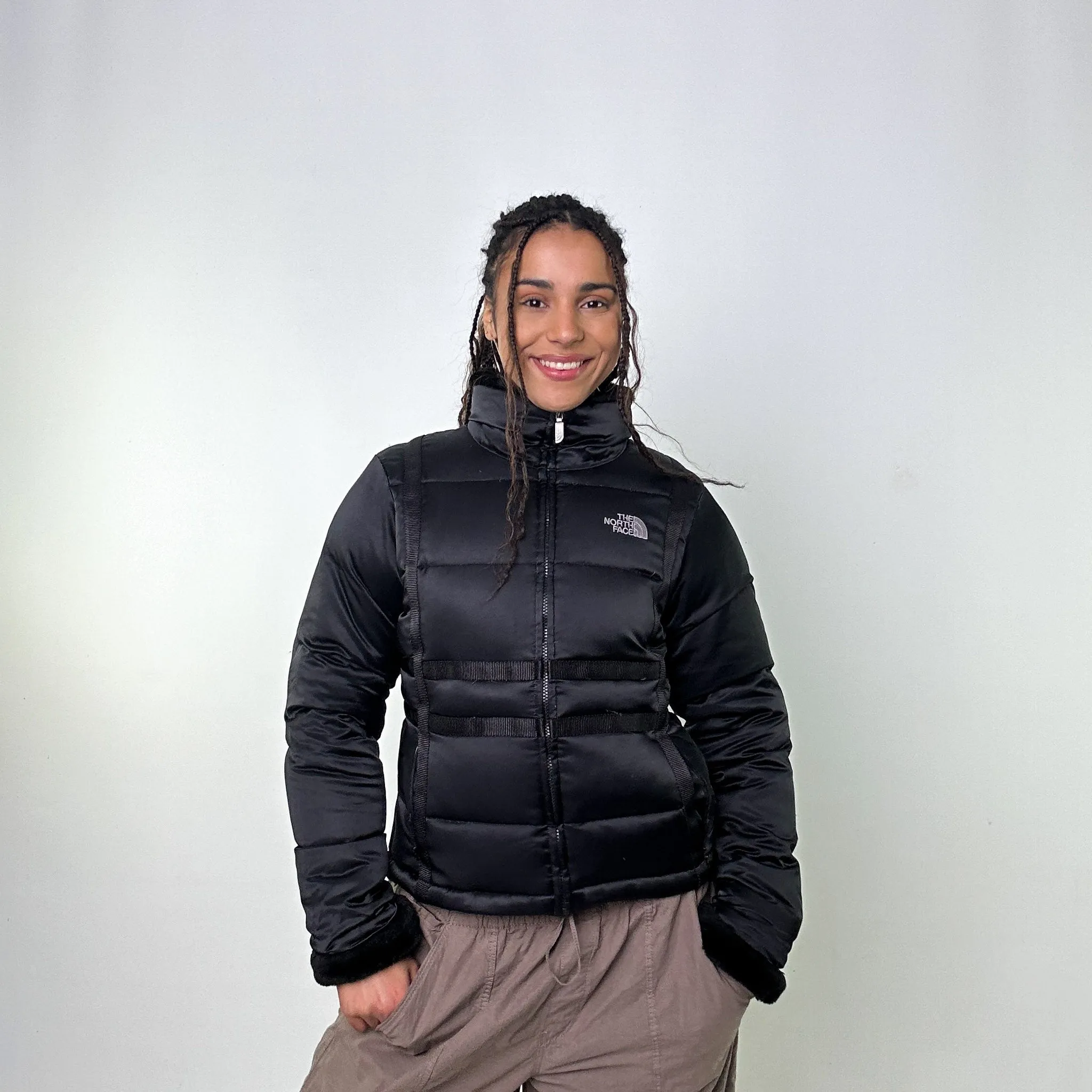 Black 90s The North Face 600 Series Puffer Jacket Coat (M)