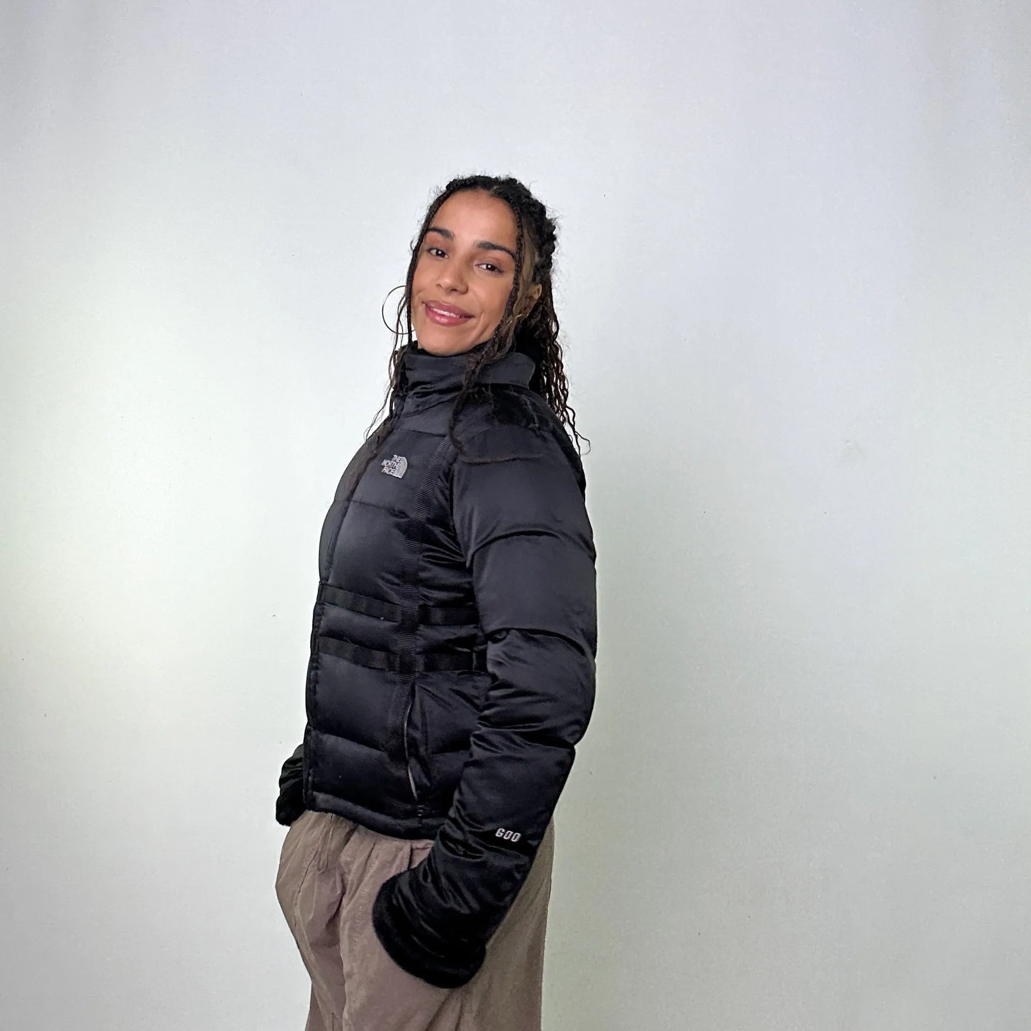 Black 90s The North Face 600 Series Puffer Jacket Coat (M)