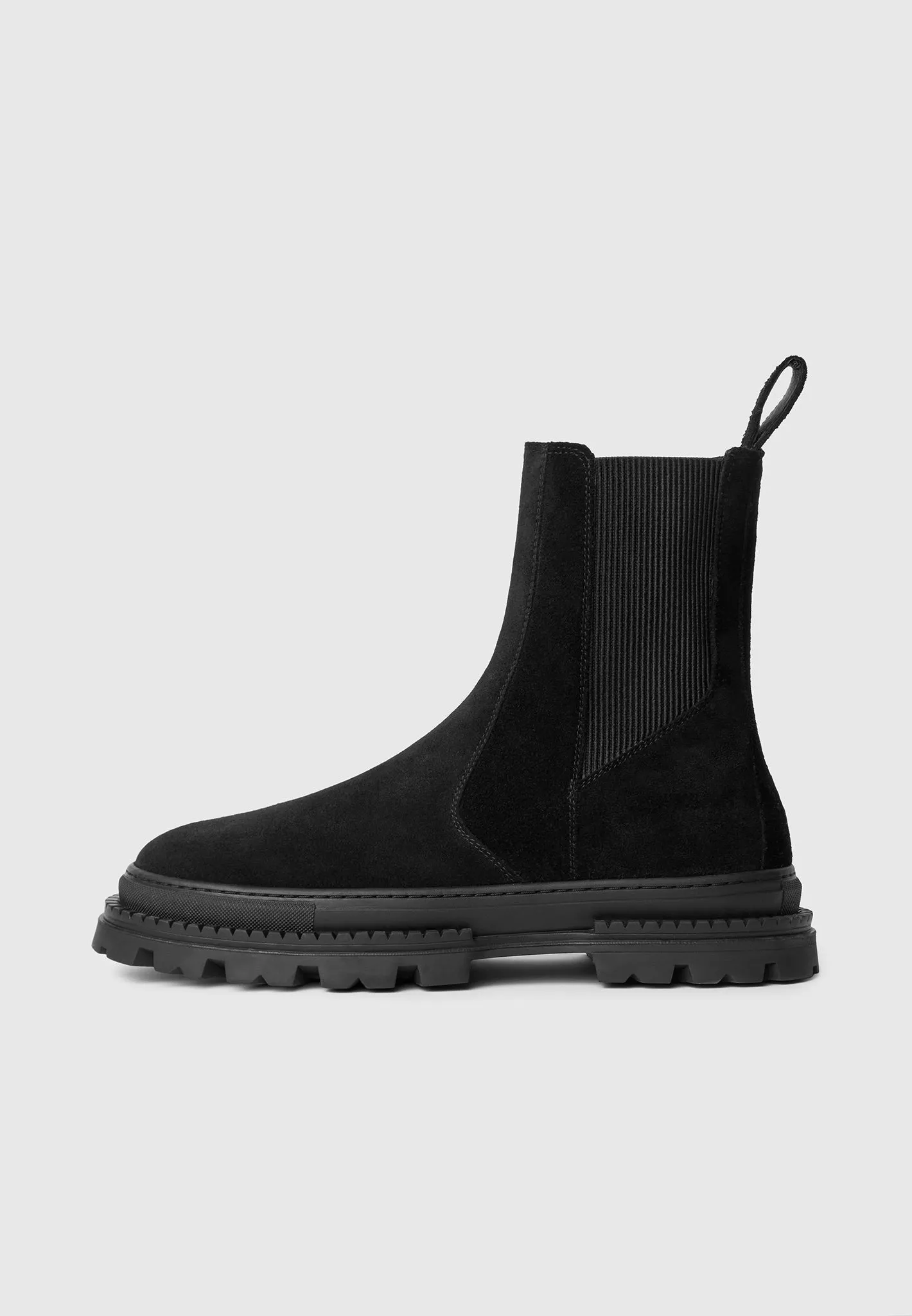 Bordeaux Suede Chelsea Boot - Black