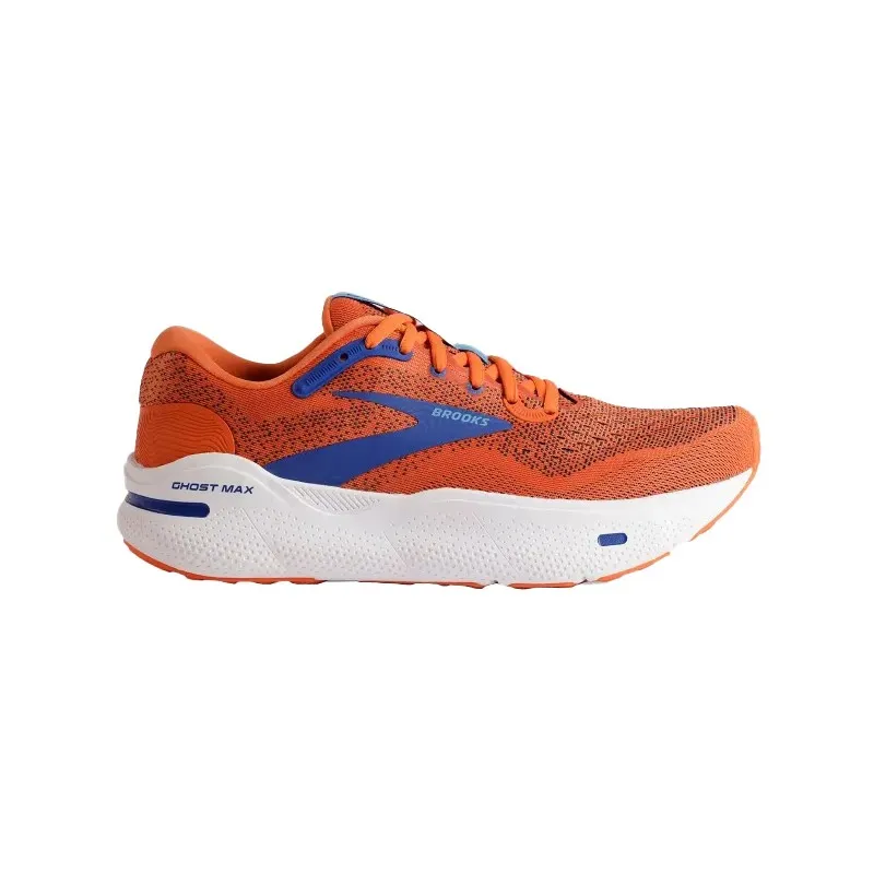 BROOKS GHOST MAX RED ORANGE/BLACK/SURF THE WEB FOR MEN'S