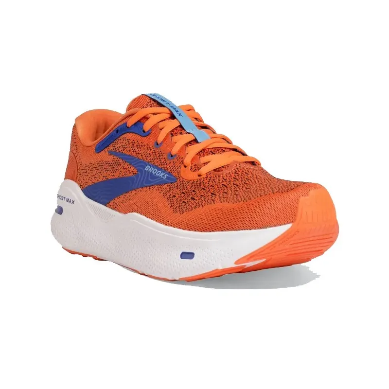 BROOKS GHOST MAX RED ORANGE/BLACK/SURF THE WEB FOR MEN'S