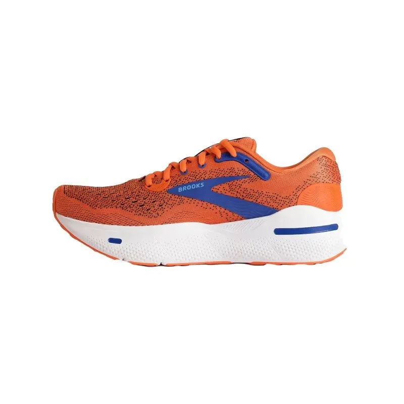 BROOKS GHOST MAX RED ORANGE/BLACK/SURF THE WEB FOR MEN'S