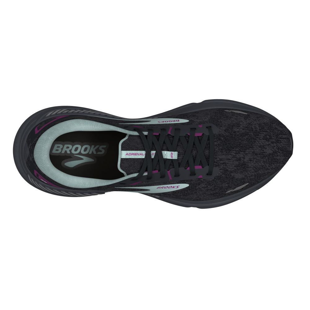 'Brooks' Women's Adrenaline GTS 23 - Black / Light Blue / Purple