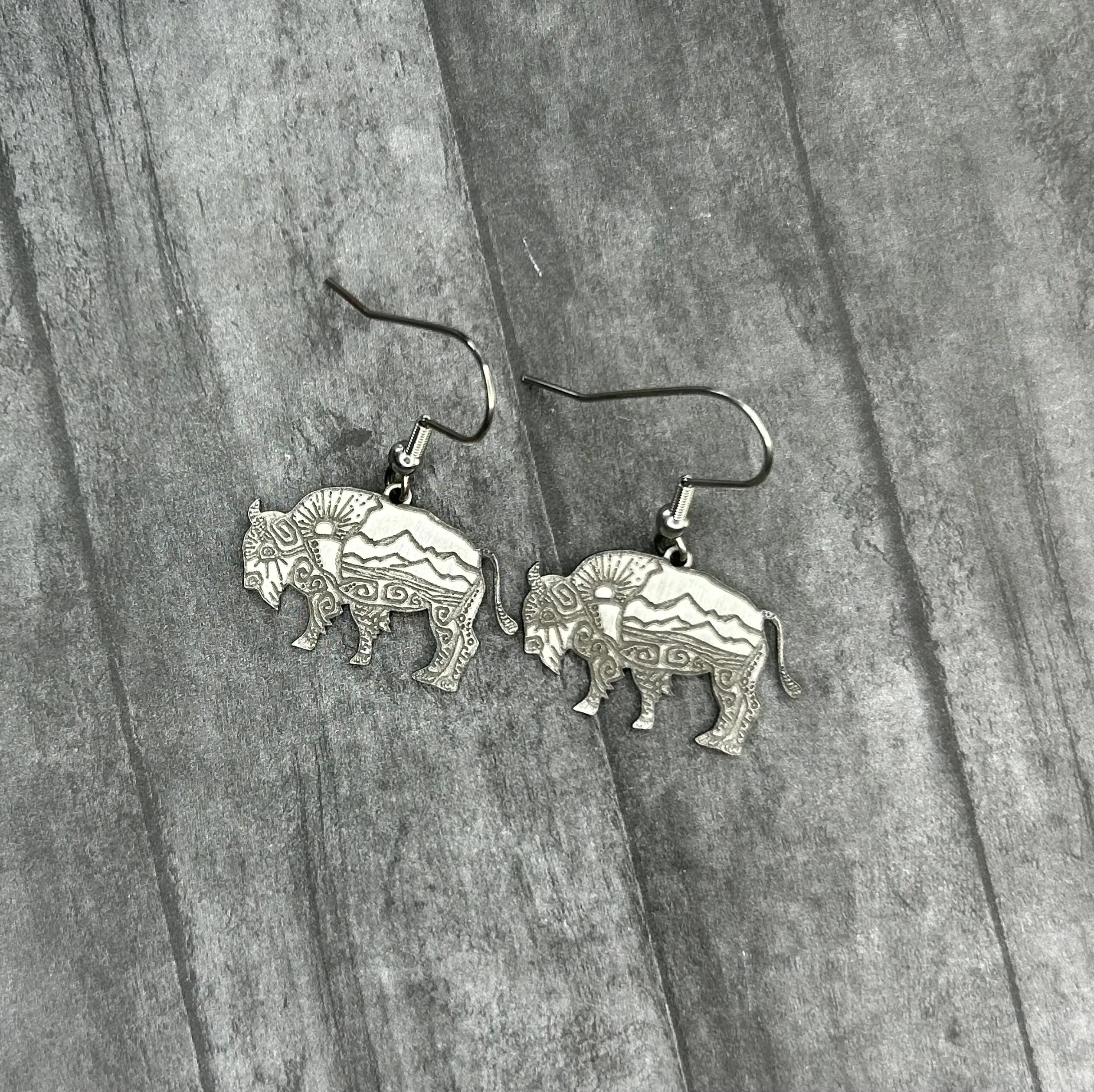 Buffalo Fishhook Earrings