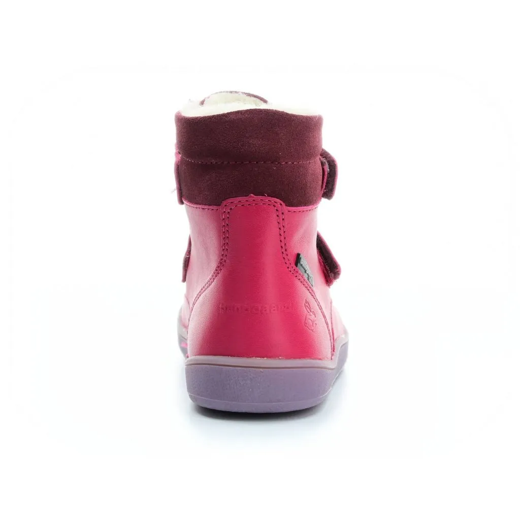 Bundgaard Basil Strap Tex Dark Pink barefoot shoes