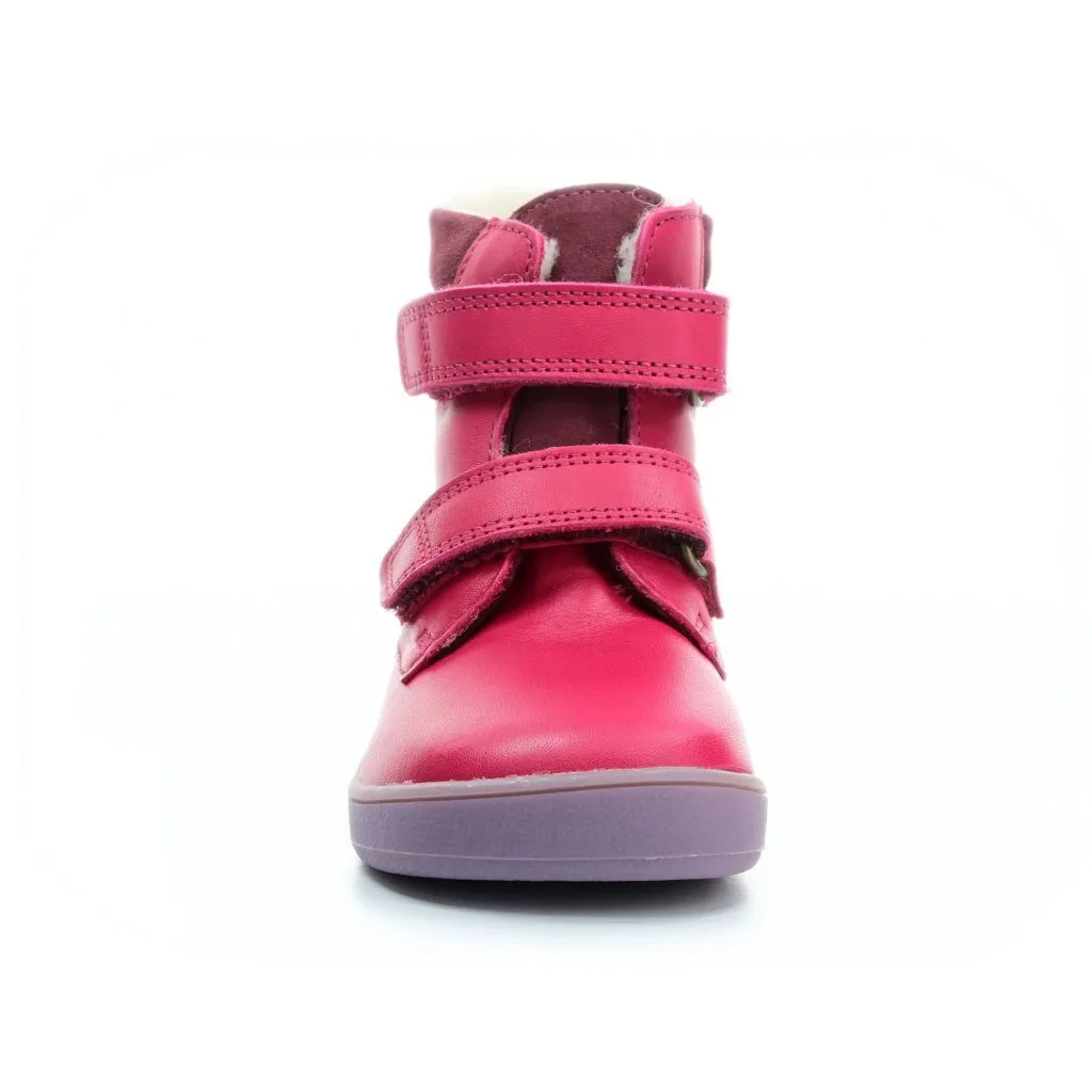 Bundgaard Basil Strap Tex Dark Pink barefoot shoes