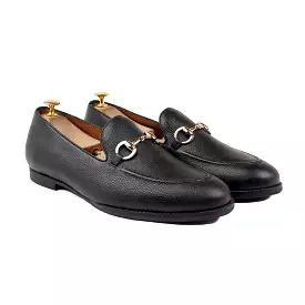 BYRON - BLACK PEBBLE GRAIN LOAFER