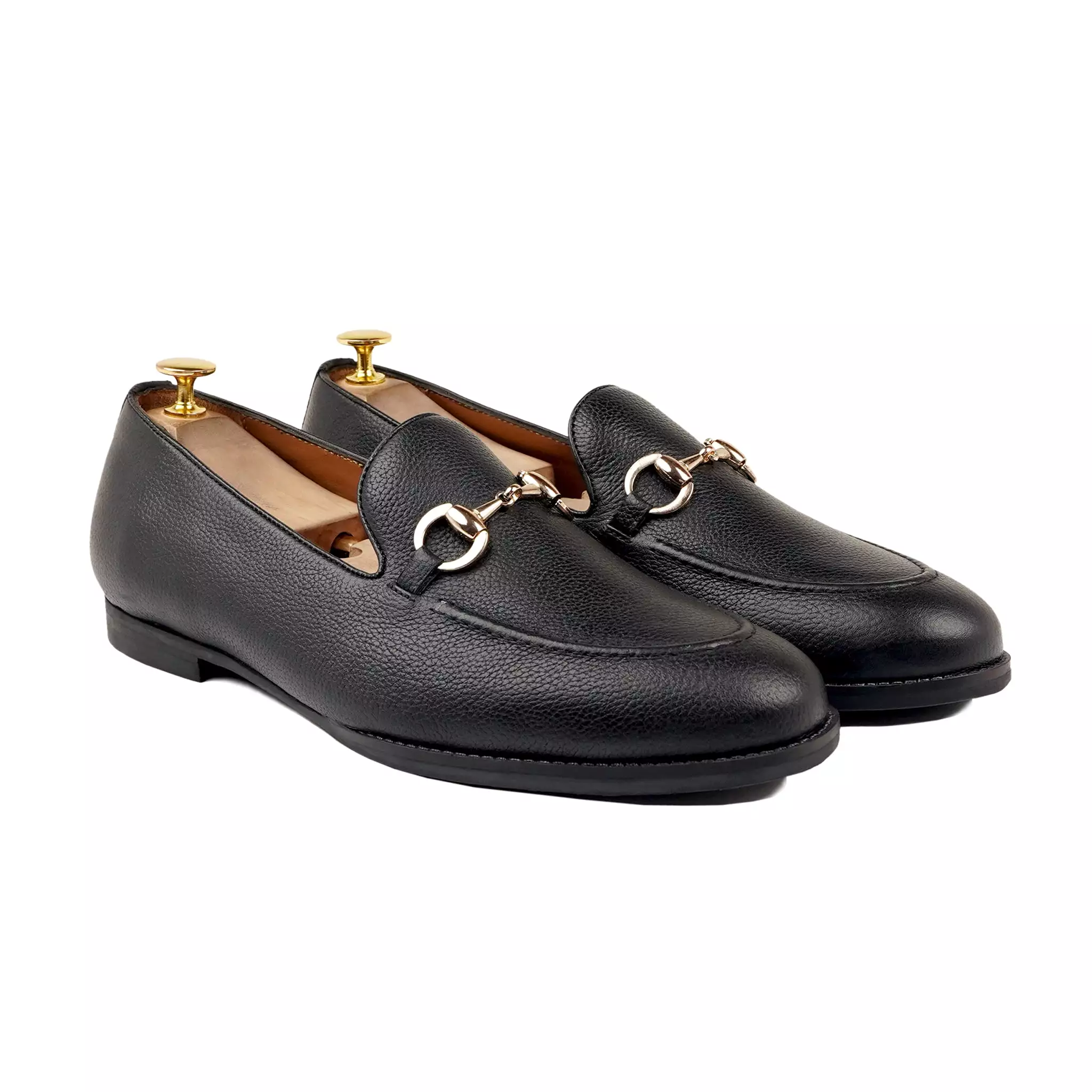 BYRON - BLACK PEBBLE GRAIN LOAFER