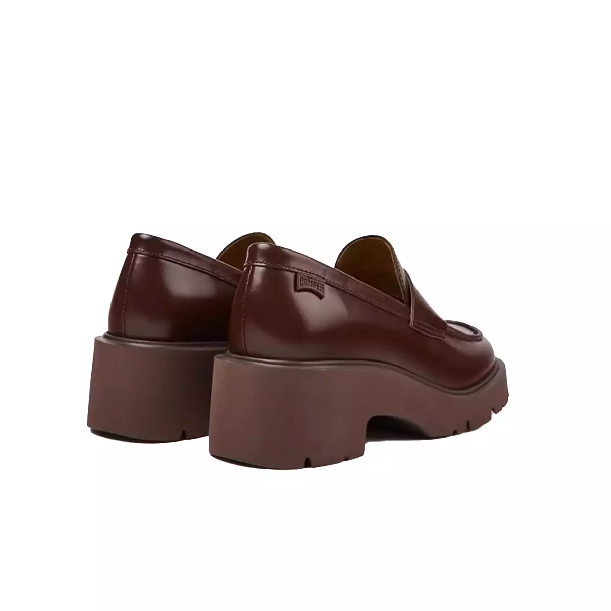 Camper Milah Burgundy leather loafers for women  