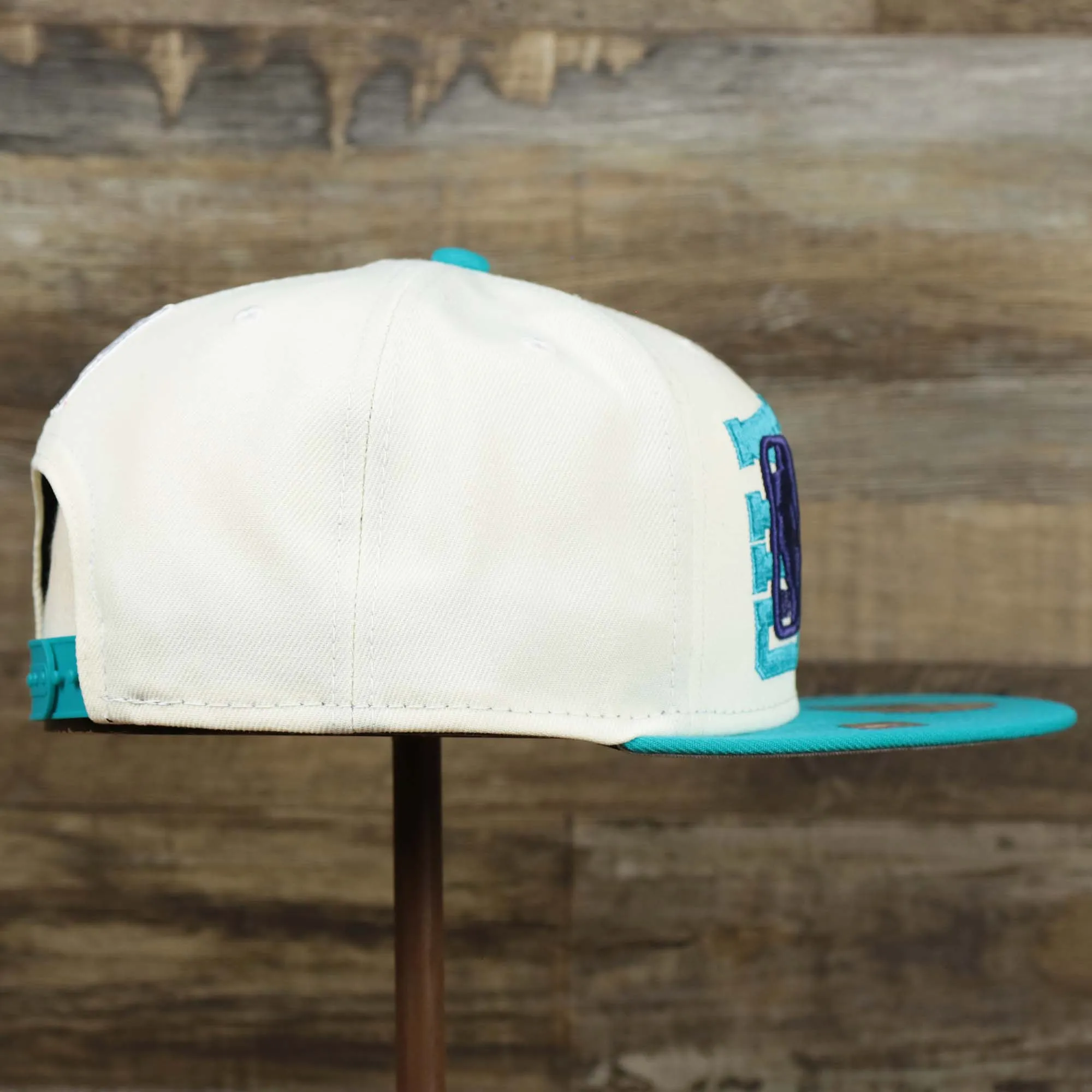 Charlotte Hornets NBA 2022 Draft Gray Bottom 9Fifty Snapback | New Era Cream/Turquoise