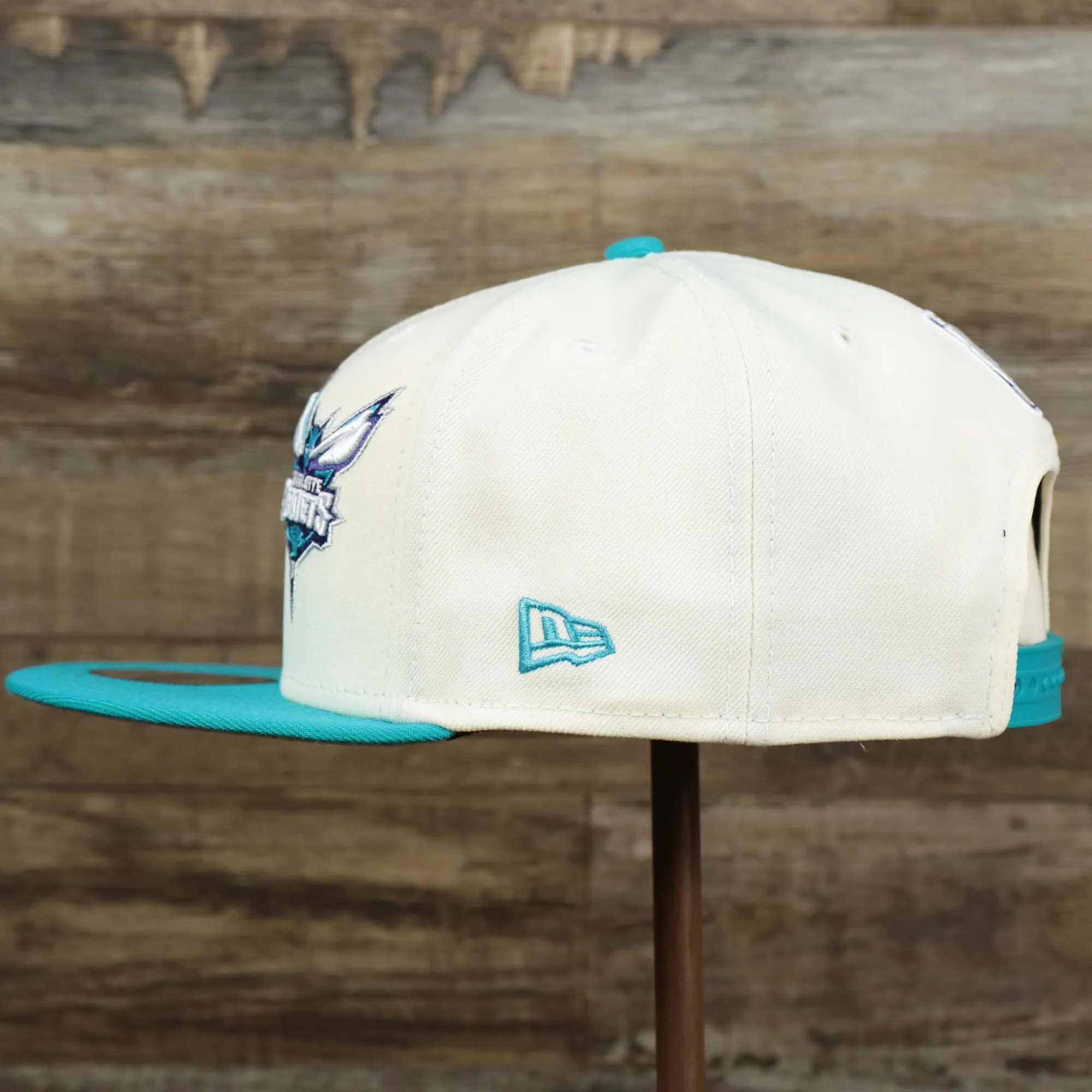 Charlotte Hornets NBA 2022 Draft Gray Bottom 9Fifty Snapback | New Era Cream/Turquoise