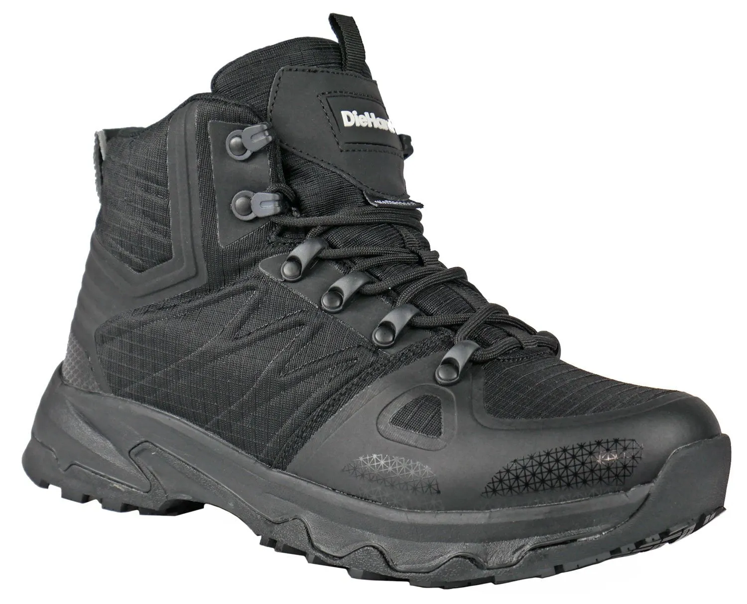 DieHard Mens Shadow Black Nylon Heavy Duty Work Boots