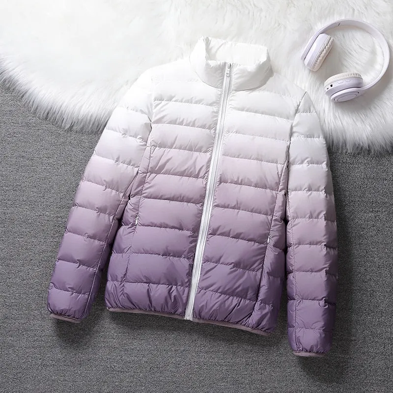 Duplex Ombre Ultra Light Puffer Jacket