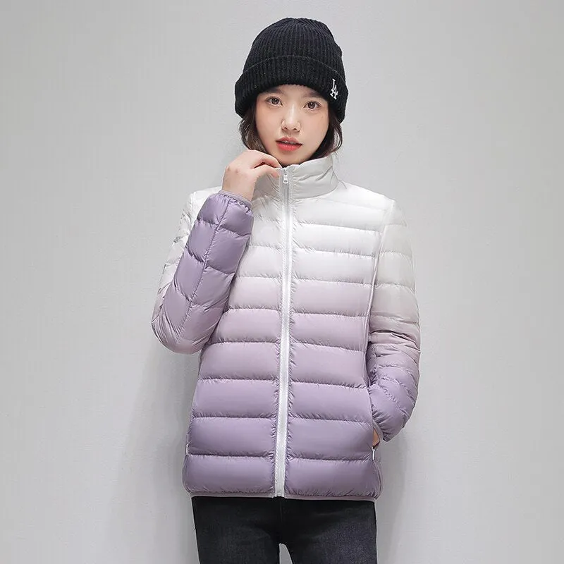 Duplex Ombre Ultra Light Puffer Jacket