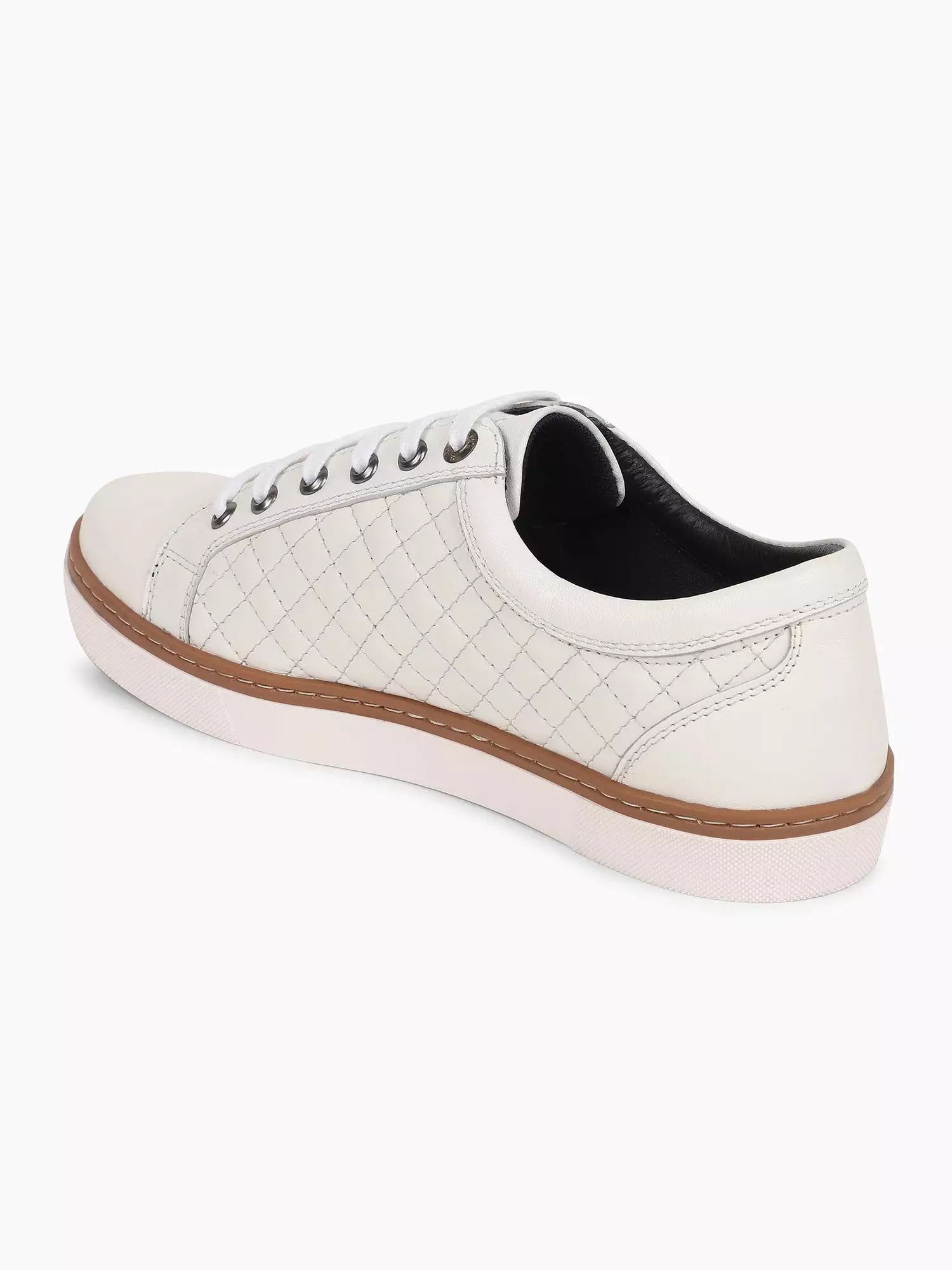 Ezok Men Casual Leather Sneaker ( White )