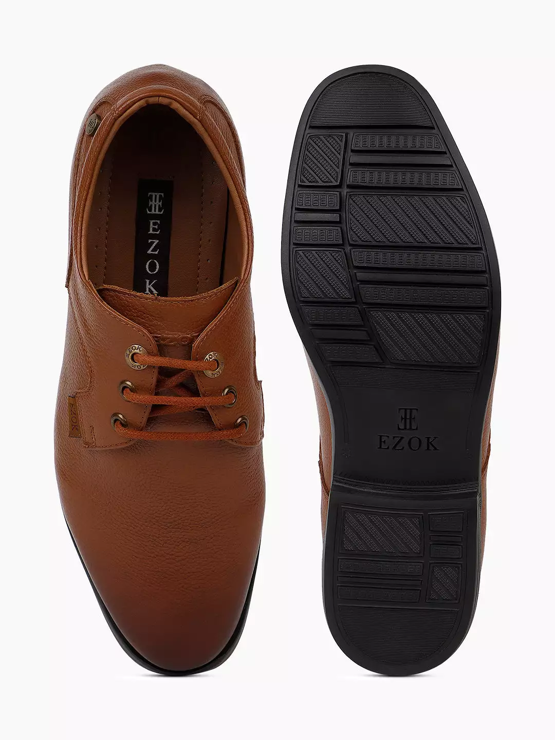 Ezok Men Leather Formal ( TAN )