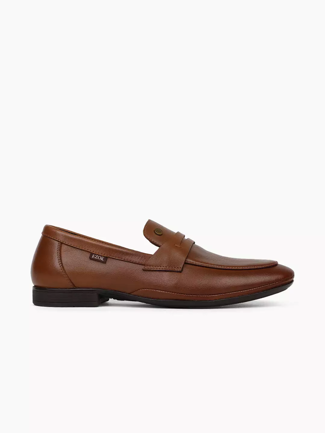 Ezok Men Leather Loafer Mocassins ( Brown )