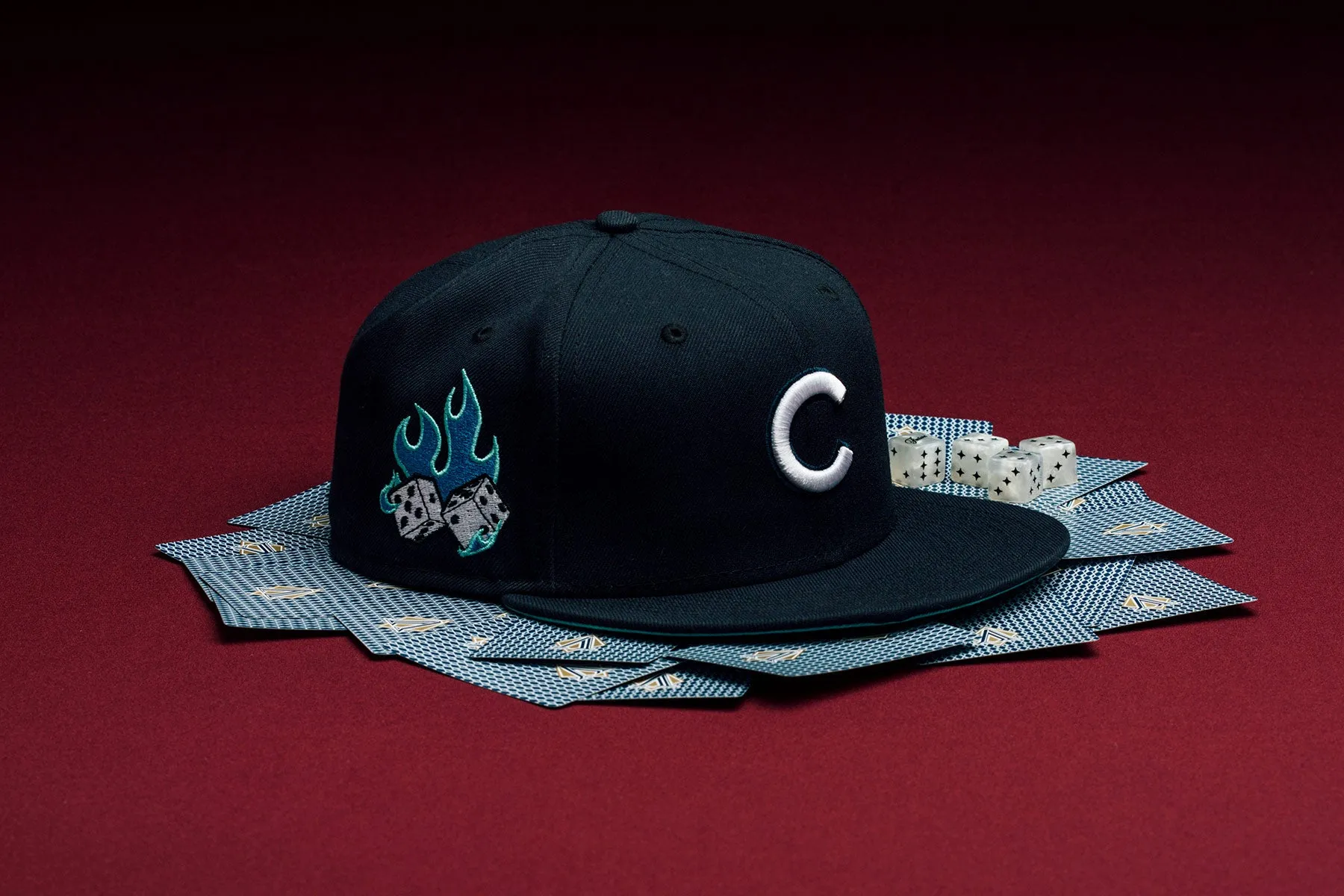 Feature x New Era Flaming Dice 59FIFTY Fitted - Chicago Cubs