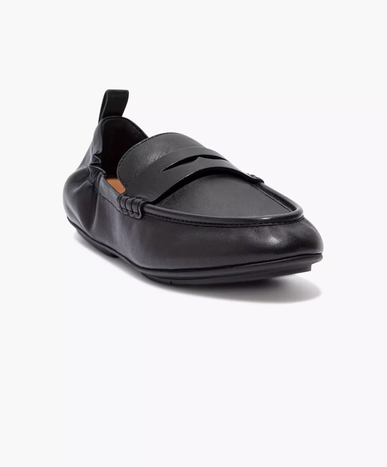 FitFlop Allegro Leather All Black Penny Loafers