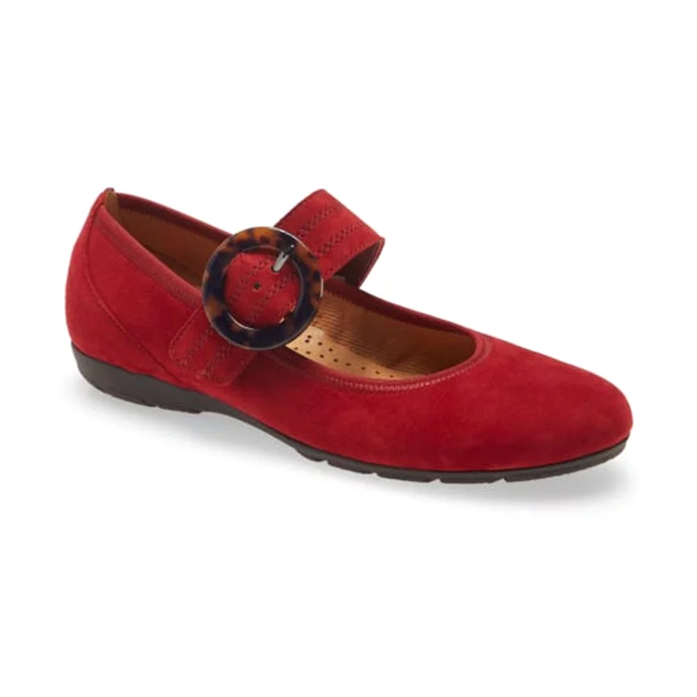 Gabor Women's 54.168.15 Mary Jane Buckle Flat - Opera Red