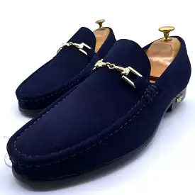 GC classy suede horsebit loafers | Blue