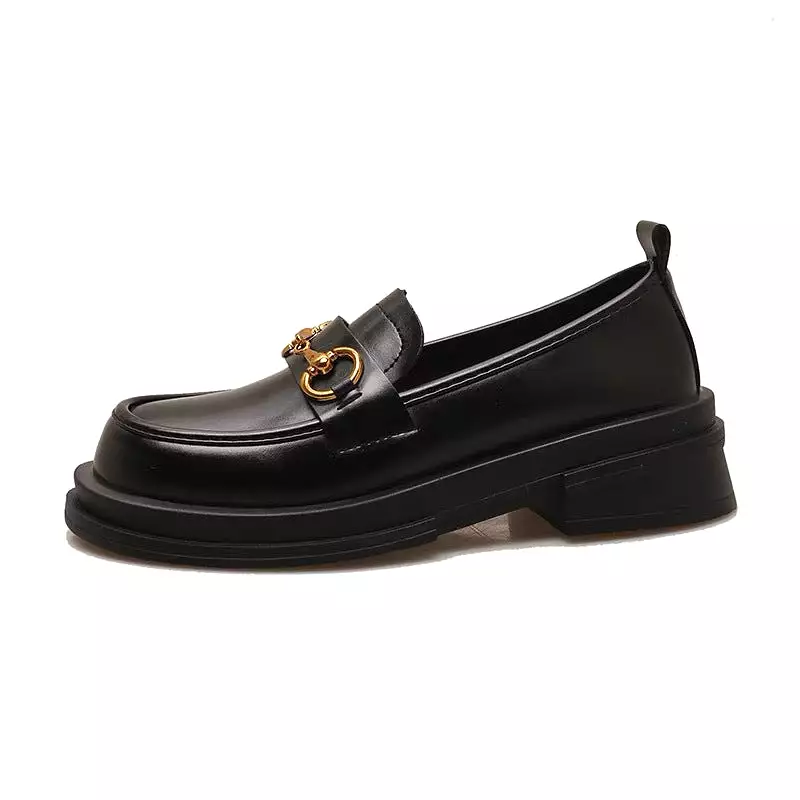 Genuine thick-soled soft loafers for women