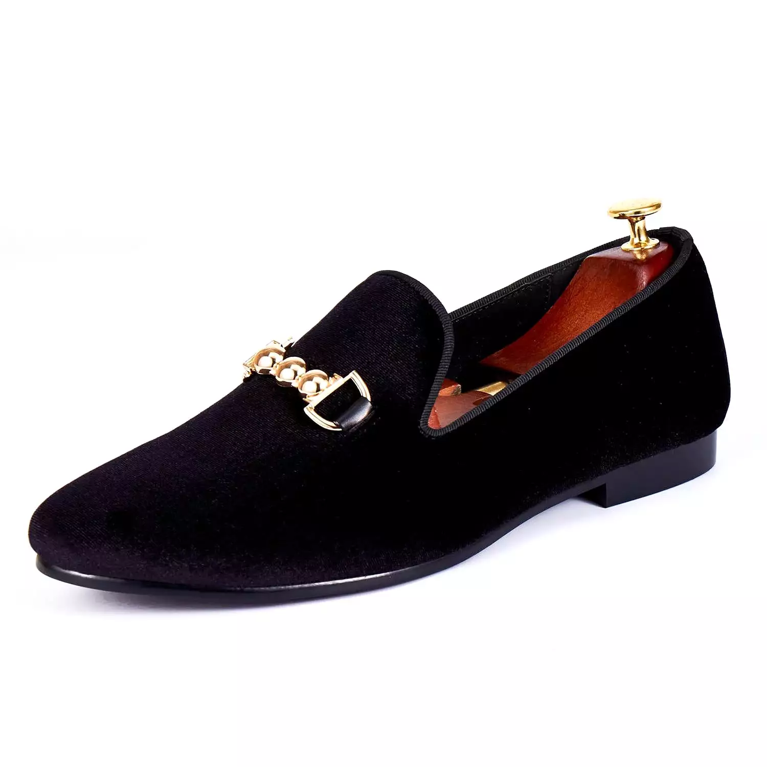 Harpelunde Formal Buckle Strap Wedding Shoes Men Red Velvet Loafers