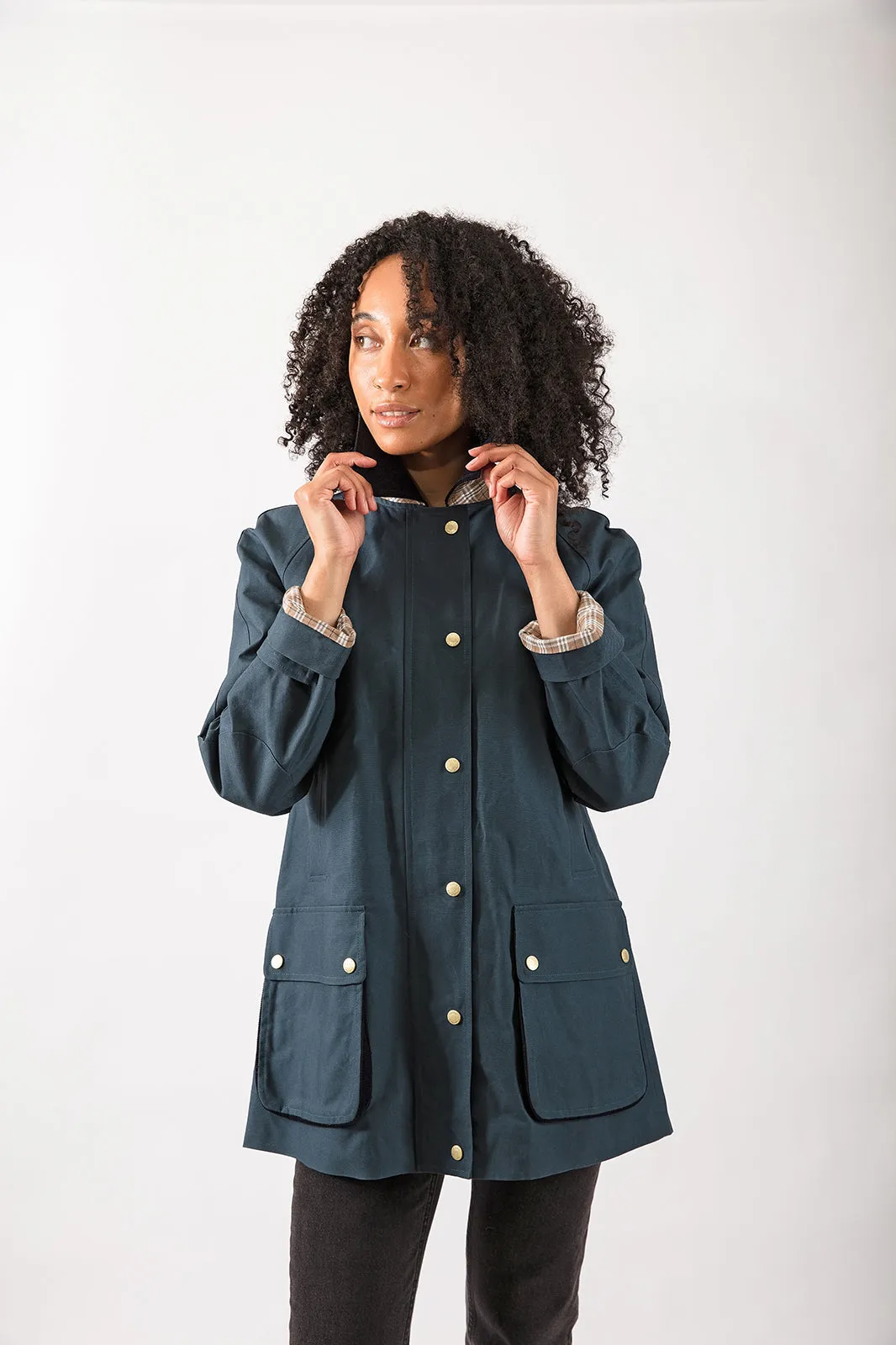 Heathland Barn Coat in Dusk Blue