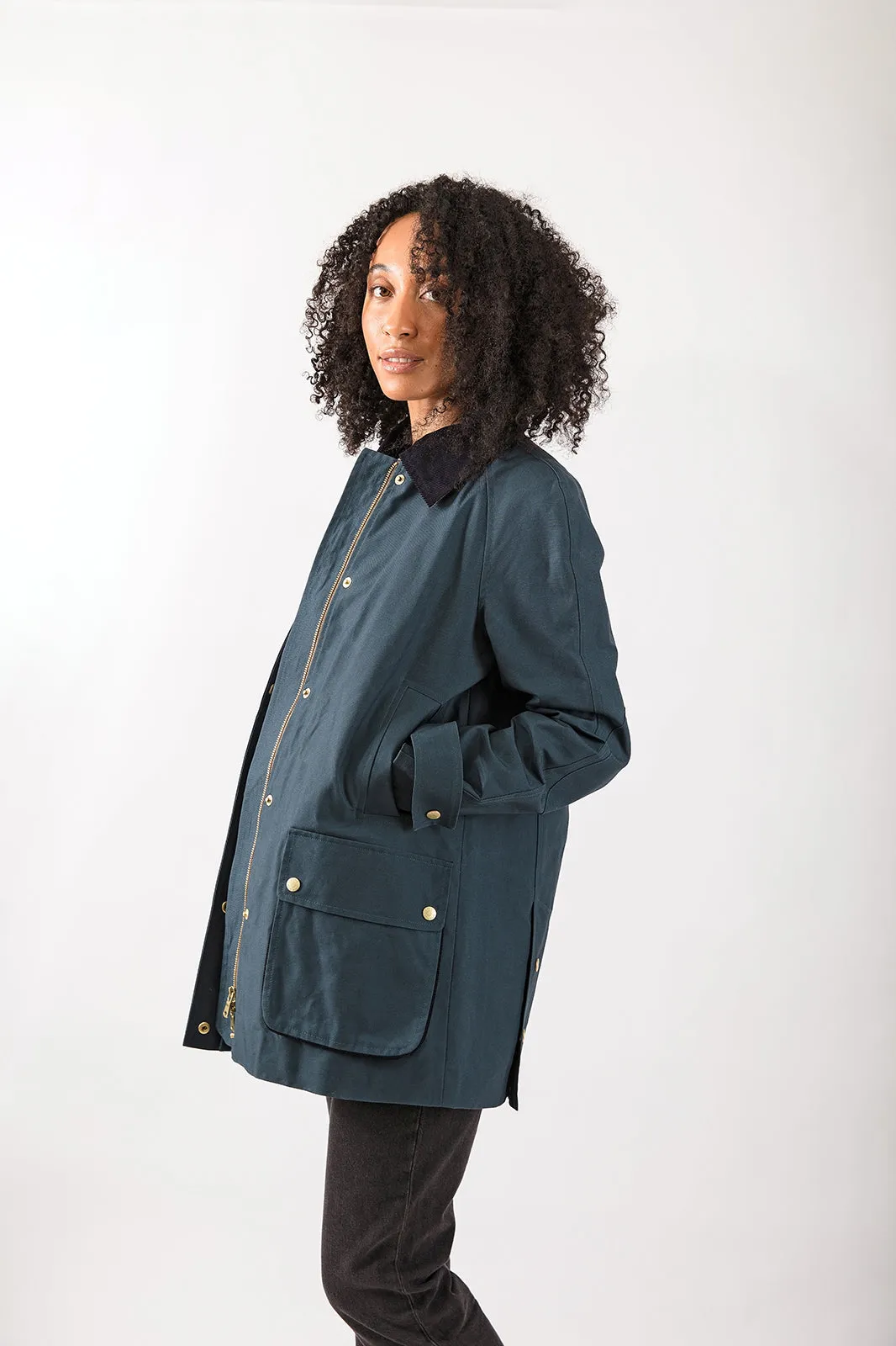 Heathland Barn Coat in Dusk Blue