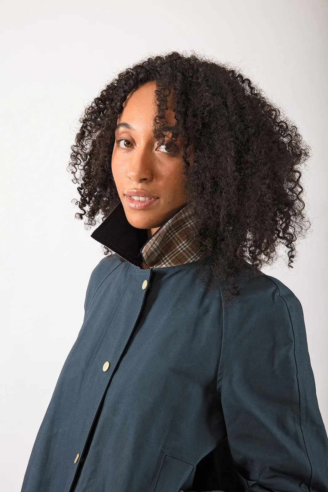 Heathland Barn Coat in Dusk Blue