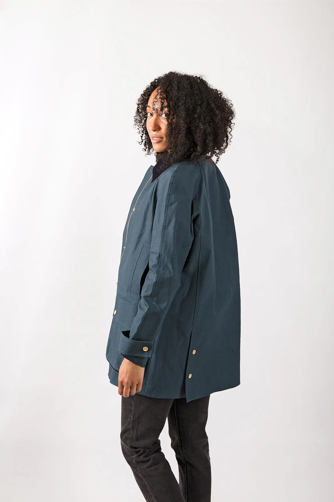 Heathland Barn Coat in Dusk Blue