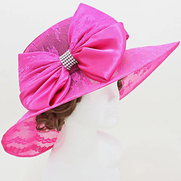 iLLASPARKZ Laced Bow Polyester Dressy Hat