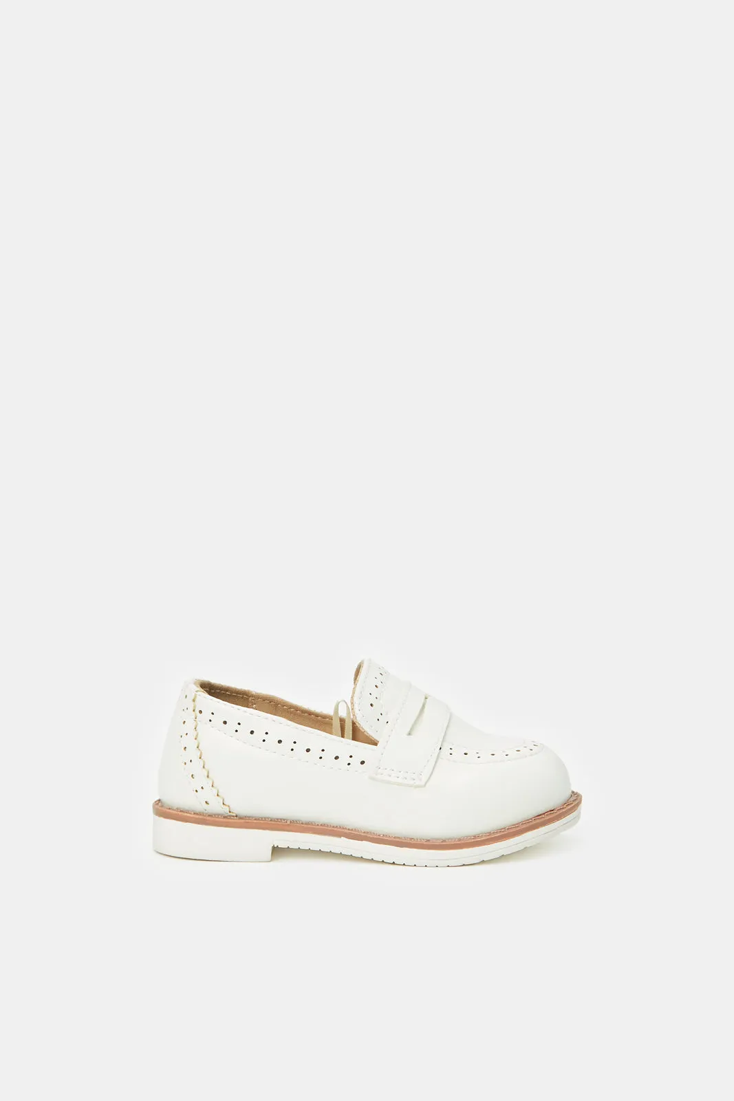 Infant Boys White Loafers