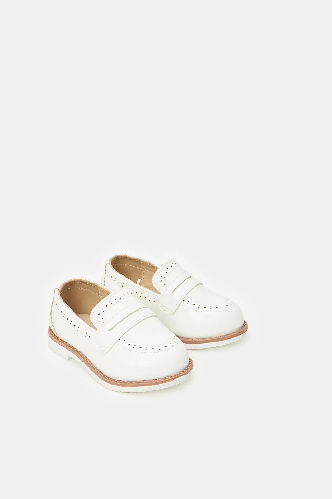 Infant Boys White Loafers