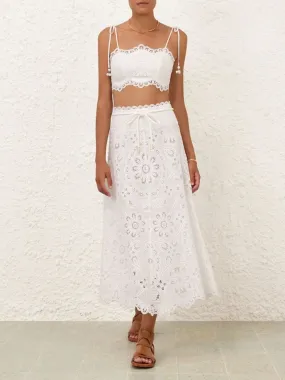 Ivory Ottie Flared Skirt