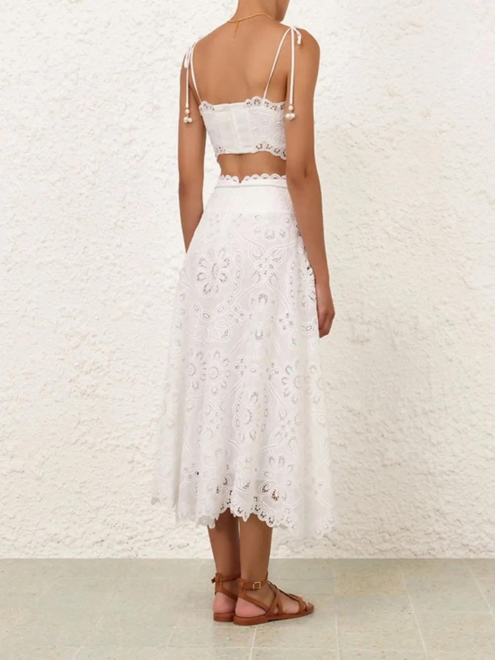 Ivory Ottie Flared Skirt