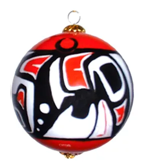 Jamie Sterritt Orca Glass Ornament