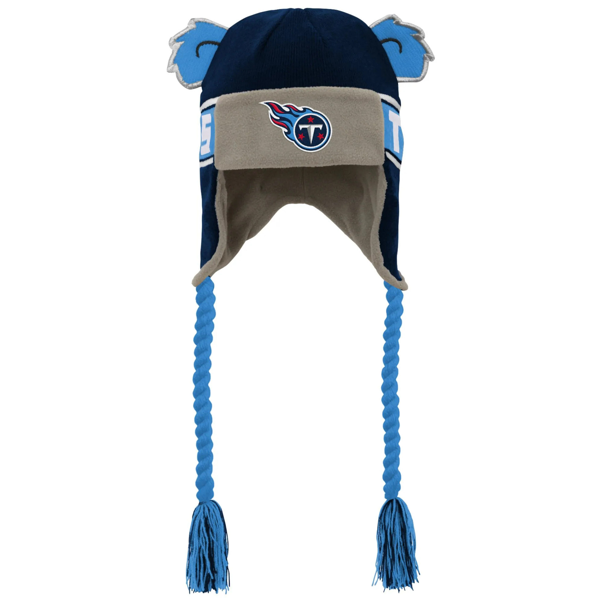 Lids Youth Outerstuff Navy Tennessee Titans Wordmark Ears Trooper Knit Hat