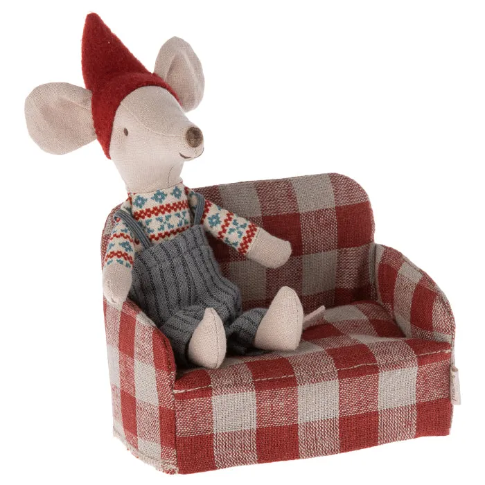 Maileg Toys Mouse Miniature Couch Red