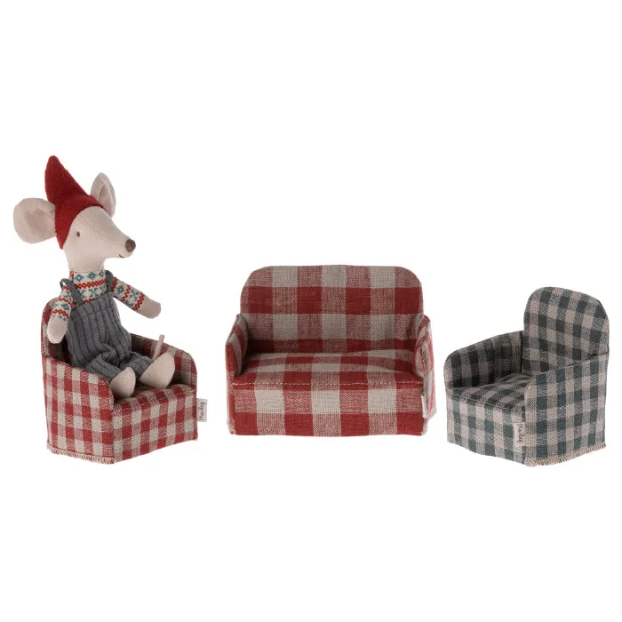 Maileg Toys Mouse Miniature Couch Red